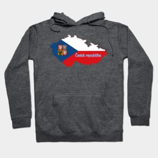 Czech republic flag & map Hoodie